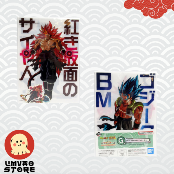 Folder transparente Dragon Ball Super Heroes 5 misión - Gogeta, Black Goku Rose SSJ3