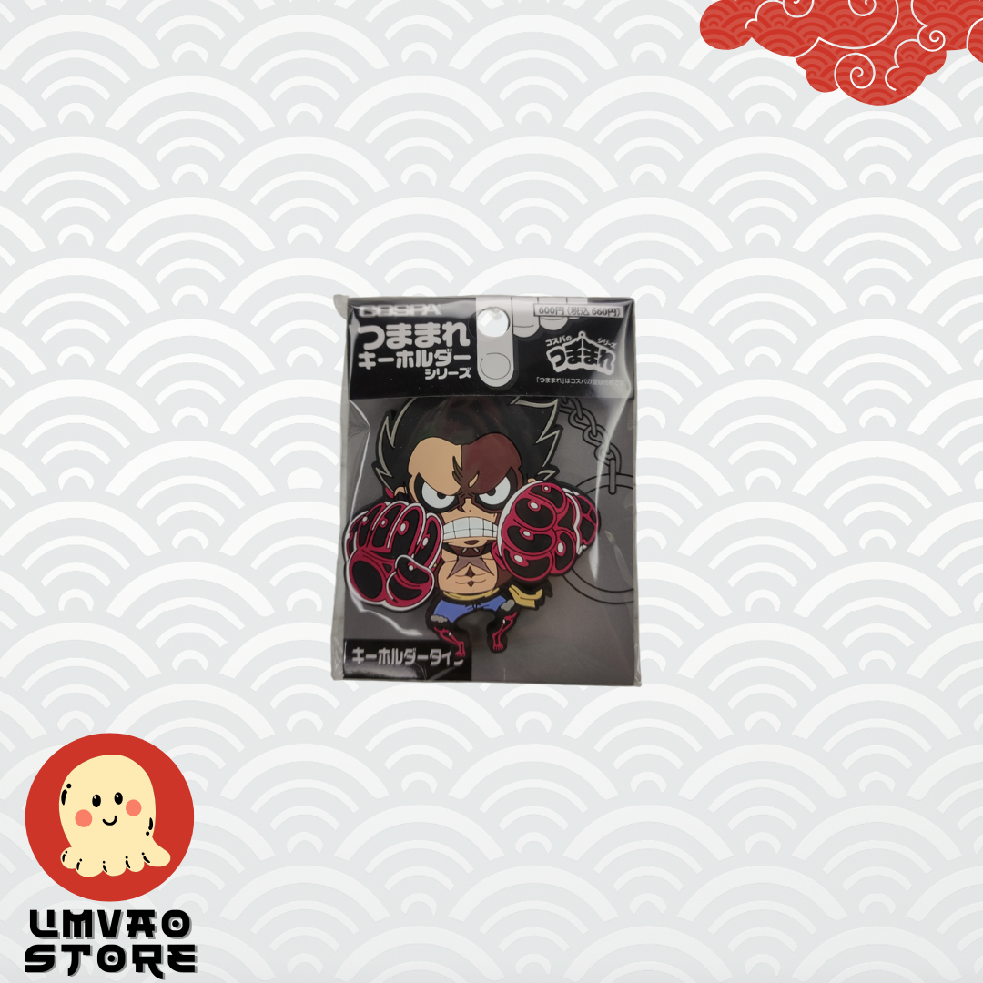 Llavero de goma One Piece Pinched Keychain - Luffy Gear 4