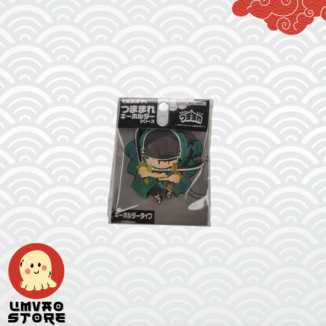 Llavero de goma One Piece Pinched Keychain - Zoro Triple Wield