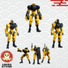 Loyalty G Assist WWS-0-01/04 Assist Matchstick Soldier Plastic Model Yellow Ver. (copia)