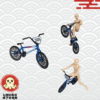 16 Sports BMX Race blue Plastic Model