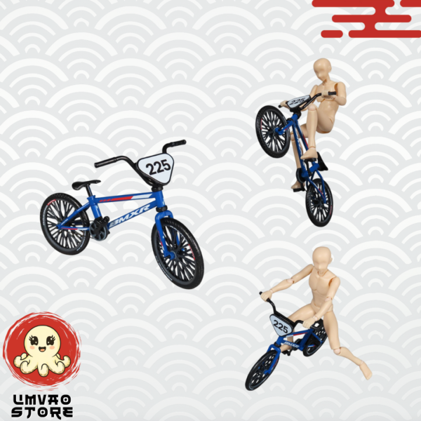 16 Sports BMX Race blue Plastic Model
