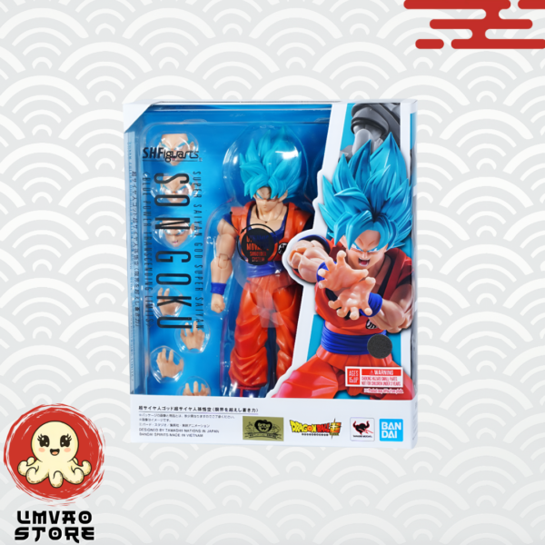19 S.H. Figuarts Super Saiyan God Super Saiyan Son Goku (Genkai wo Koeshi Aoki Chikara)