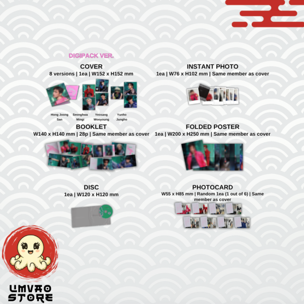 274 Ateez 14th Mini Álbum Golden Hour Part. 5 - Digipack Ver.